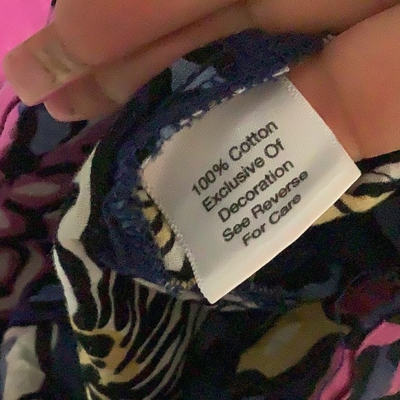 Vera Bradley -Sz L - 100% cotton lightweight floral short - adjustable waistband - Picture 4 of 4